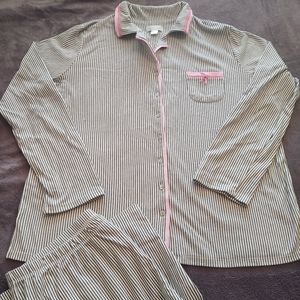 Celestial Dreams, XL, gray and white stripe with pink accent